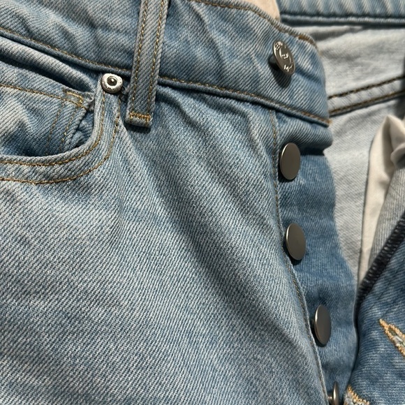 Revice Women’s Two Tone Ex Boyfriend Button Fly Jeans Super High Rise Size 26 - Picture 5 of 11